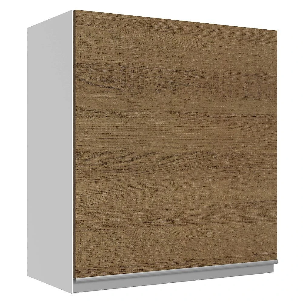 Armário de cozinha aéreo 100% mdf 60 cm 1 porta branco/rustic acordes madesa