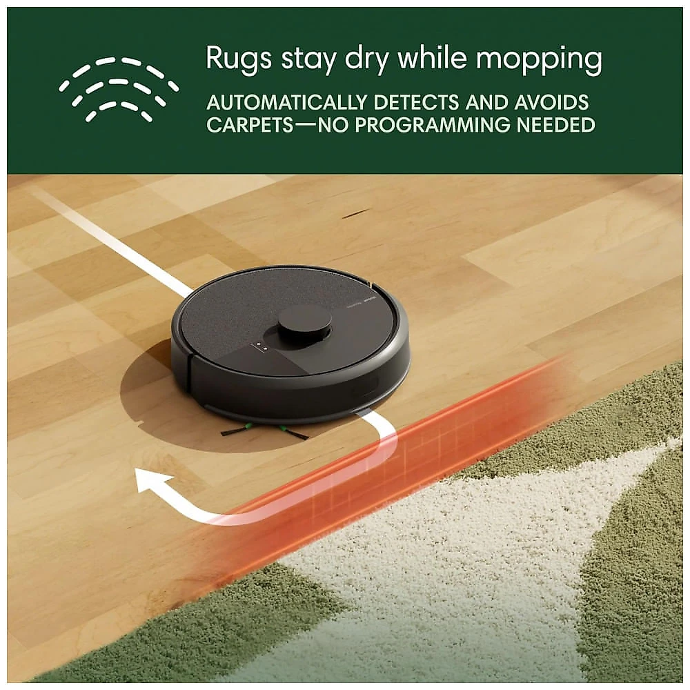 Robô Aspirador e Esfregão iRobot Roomba 105 Combo Preto com Navegação LiDAR e Sucção Potente 120V