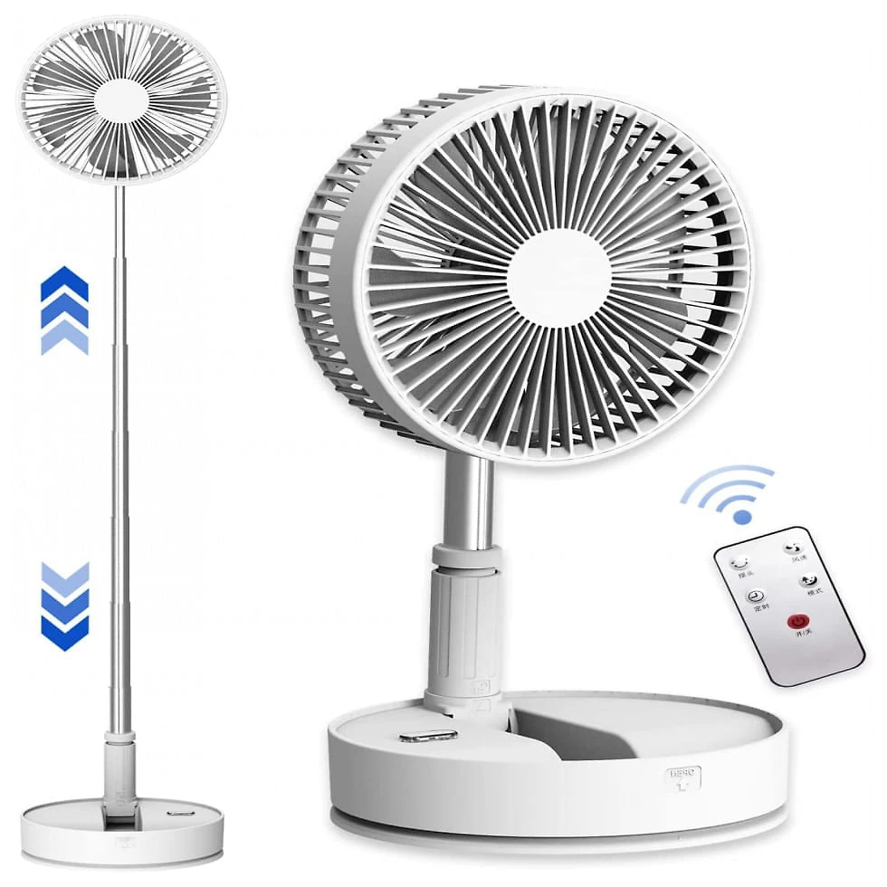 Ventilador de Mesa com UN UNITEDTIME 4 Velocidades e Inclinação Ajustável, 110V, Branco