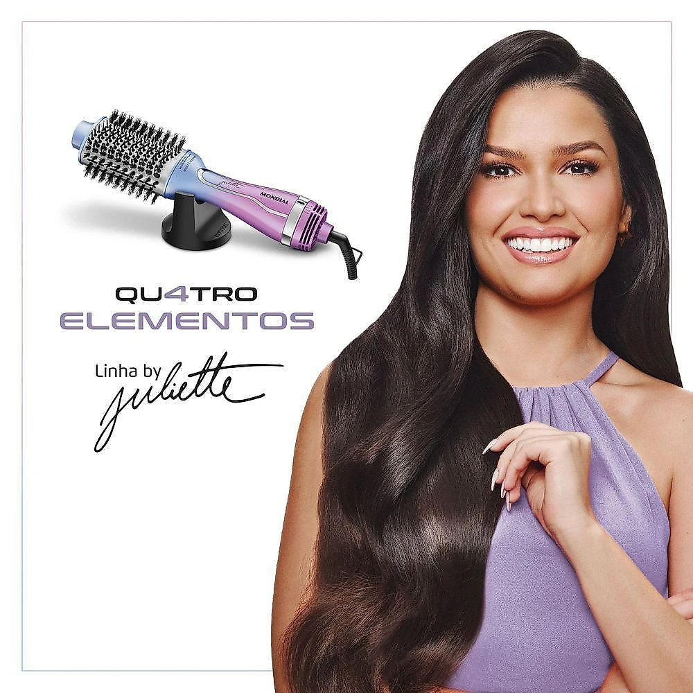 Escova secadora by juliette es-ju-03 mondial com tecnologia iônica bivolt