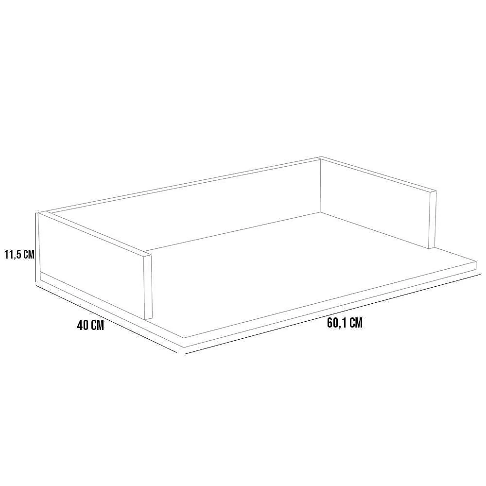 Kit 04 Suportes Suspensos Para Micro-ondas Forno 60x40 Cm Class L03 Cinza - Lyam
