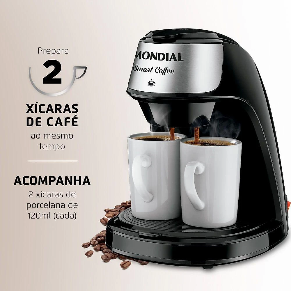 Cafeteira Mondial 2 Xícaras Smart Coffee C-42-2x-bi Cafeteira C-42-2x-bi 220v/60hz 2 Xícaras 220V