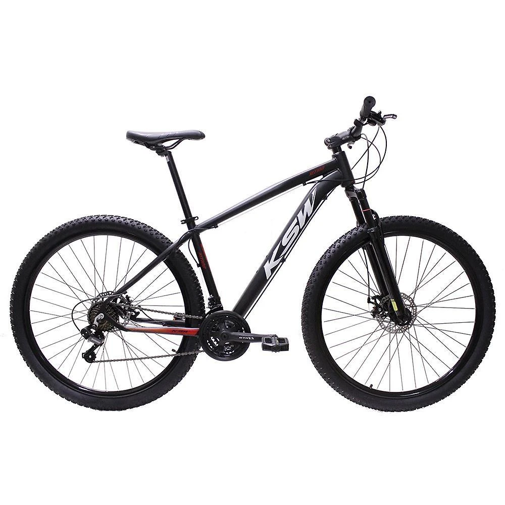 Bicicleta Aro 29 Ksw Bike Alumínio Câmbios Shimano 21 Marchas Preto Fos -ad Verme Bco 17