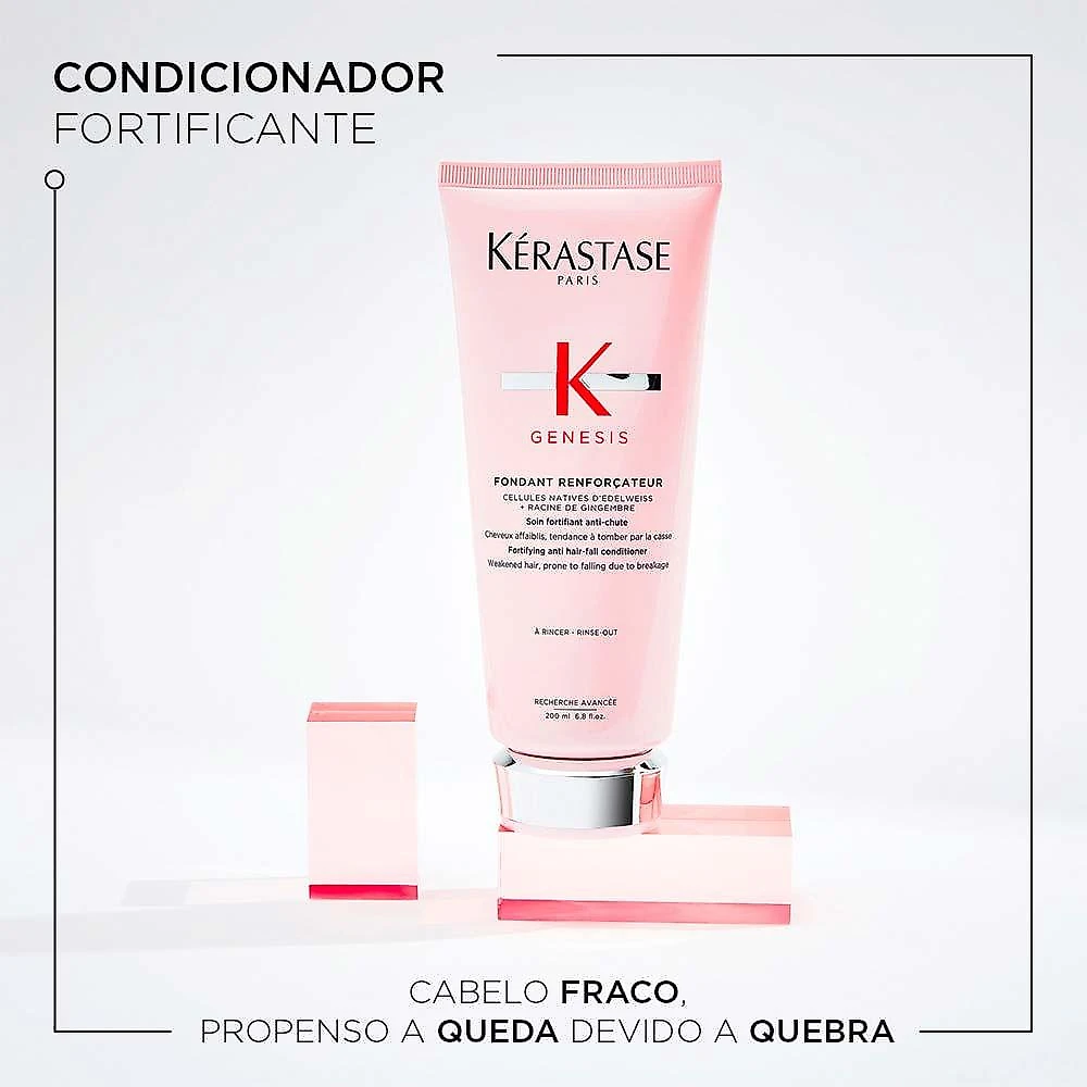 Condicionador antiqueda fortificante para cabelos normais a finos kérastase genesis fondant renforçateur 200ml