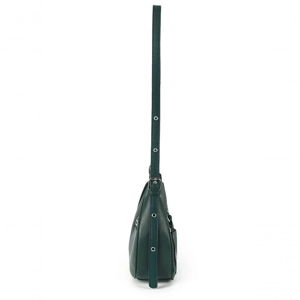 Bolsa Luxcel Meia Lua Transversal Gash PU 28CM Verde Feminino BS72976GA