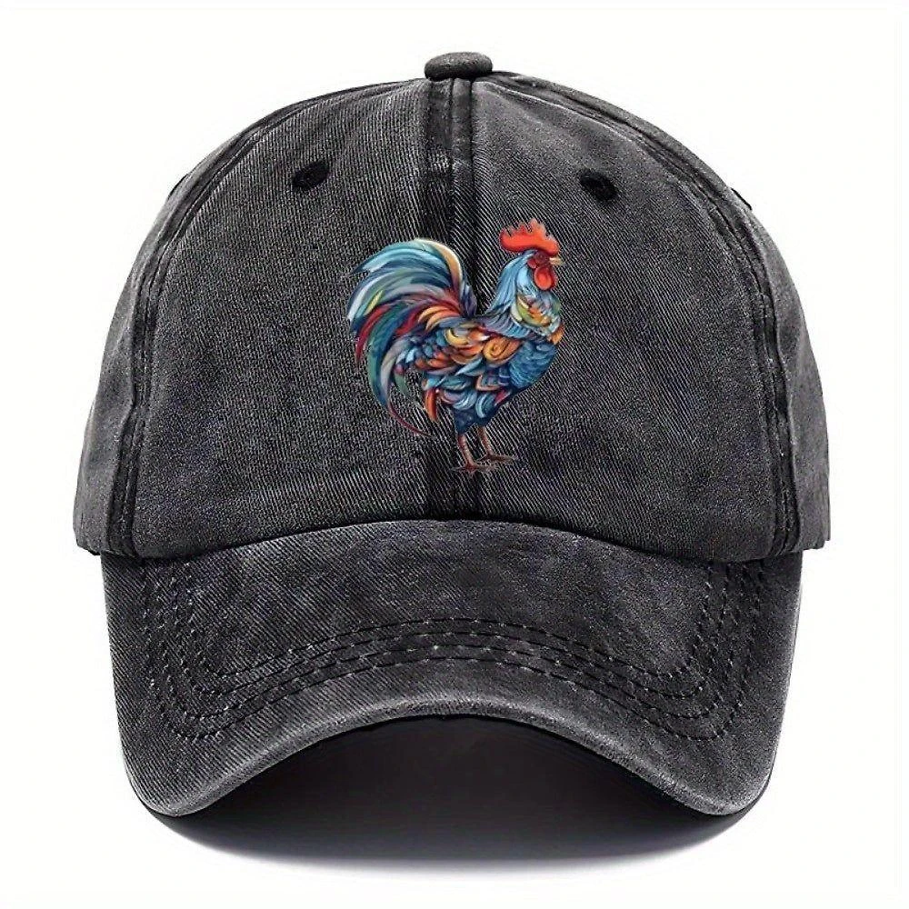 Boné Emaús Acessórios Moderno Poliéster Estampado Animal Preto