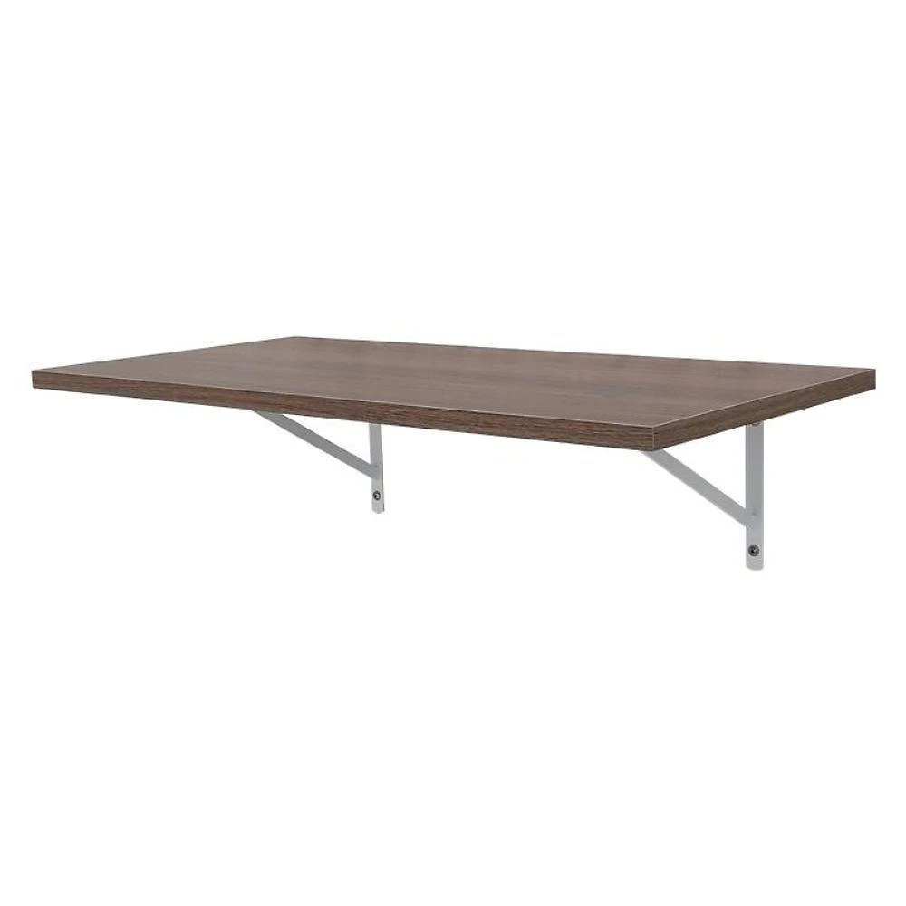 Prateleira 80 X 30cm Nogal com Mão Francesa MDP Parafuso Organizadora Sala Marrom Mercado