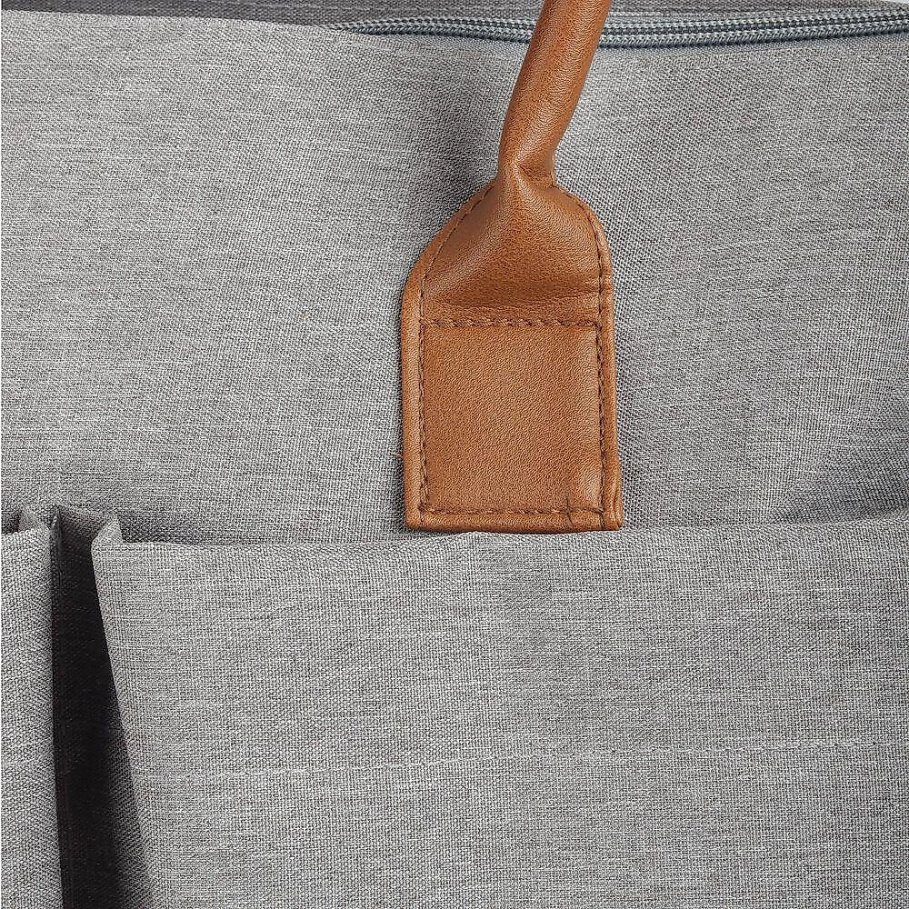 Bolsa Multifuncional para Maternidade em Poliéster com Detalhes em PU Cinza Feminino
