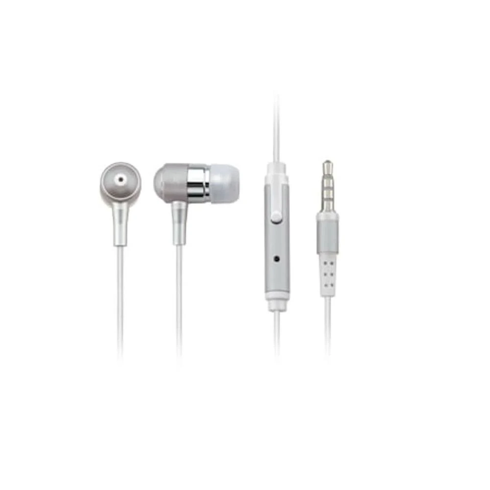 Fone de ouvido auricular com microfone prata - multilaser