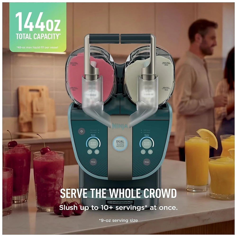 Máquina de Slush Ninja SLUSHi Twist FS701GN Bebidas Congeladas Frozen Drink Maker