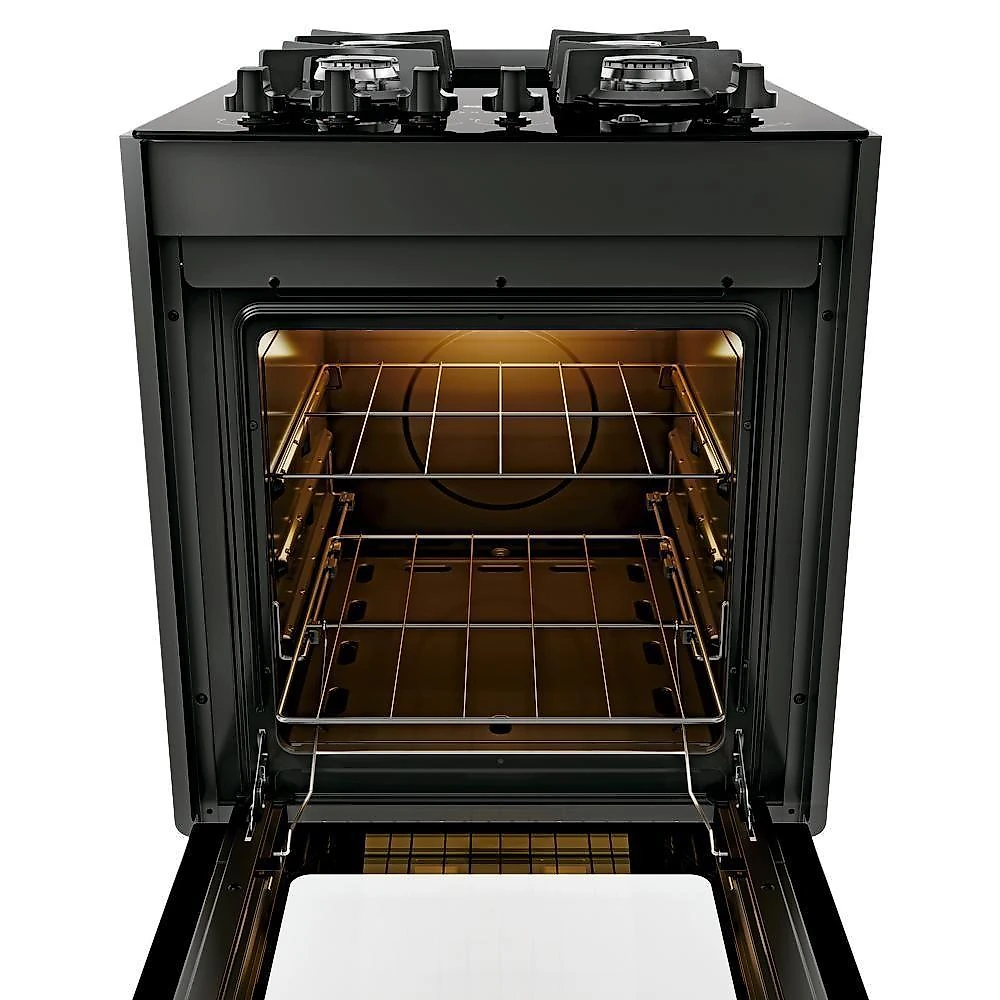 Fogão de embutir 4 bocas a gás dako supreme 2077 mesa de vidro temperado preto bivolt