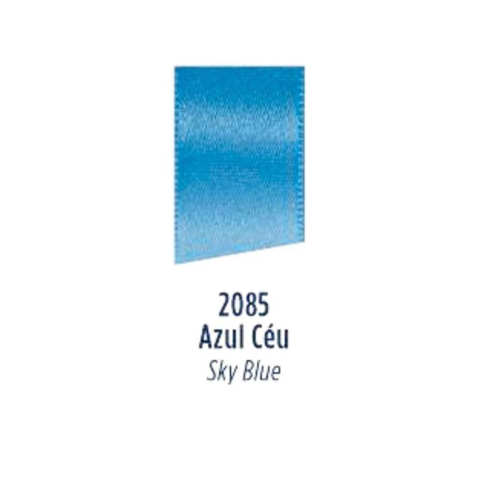 Fita de Cetim Nº 5 22mm 50m 2085 Azul Céu para Laços e Lembrancinhas Progresso OEM