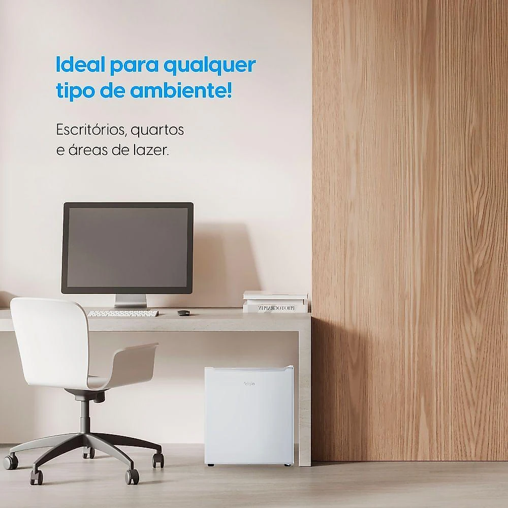 Frigobar 47 Litros Elgin Porta Reversível Compartimento Extra Frio BAFN047D1NA Branco 110V