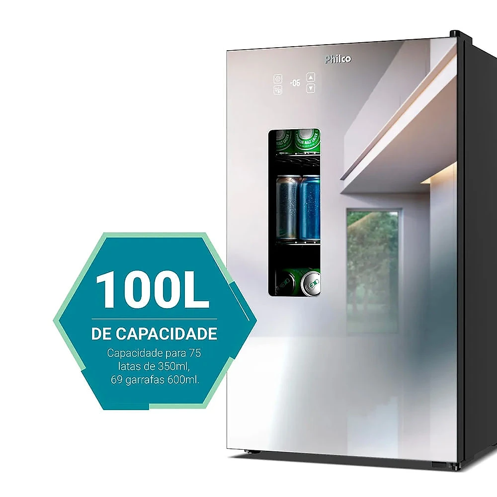 Cervejeira PCV10A 100L 3 em 1 Display Digital Philco 110V