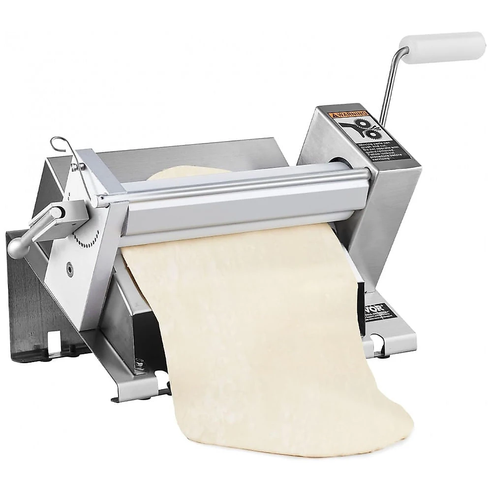 Laminadora de Massa Manual VEVOR MPR25 Inox 28 cm Espessura Ajustável Desmontável