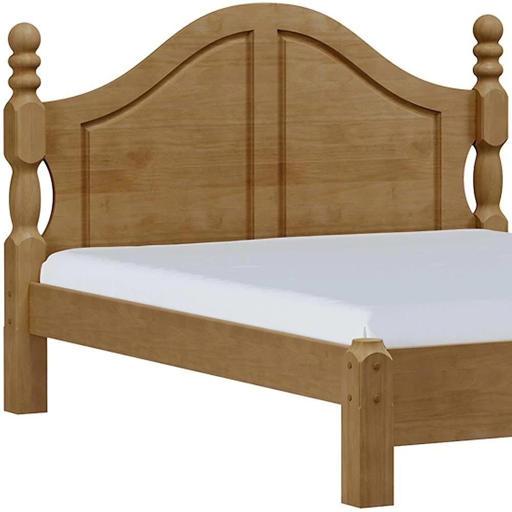 Cama Queen De Madeira Maciça Clássica Para Colchão 158x198 Zahav F06 Freijó - Lyam Decor