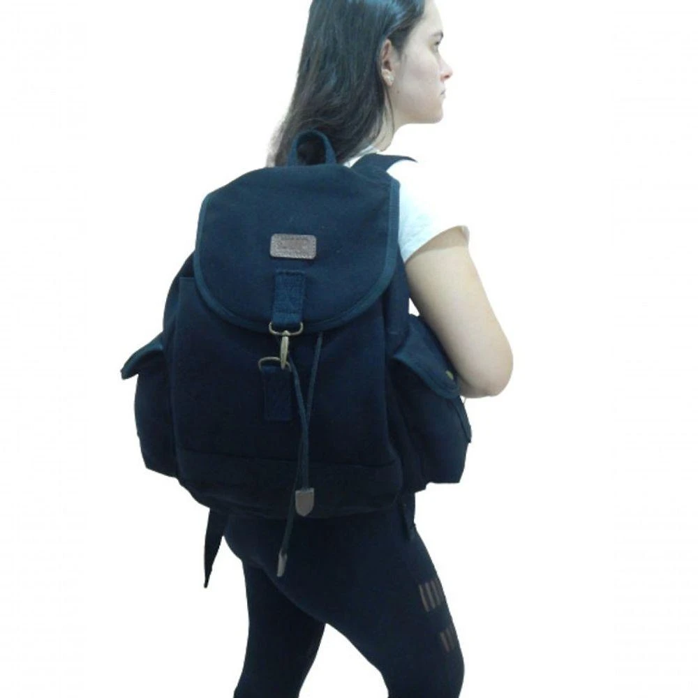 Mochila Canva Casual Zup Preto
