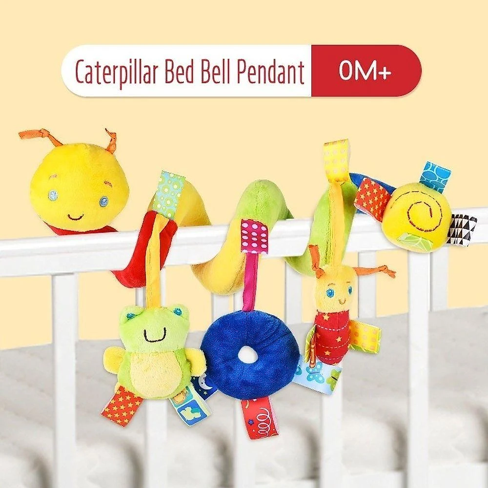 Brinquedo de Pelúcia para Bebê Lagarta de Berço Sensorial com Elementos Coloridos OEM
