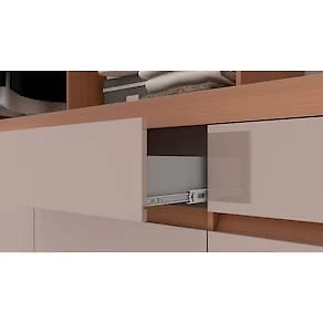 Miniatura Guarda-Roupa Bartira Arezzo com 3 Portas e 9 Gavetas Externas - 207,4cm de largura Avelã/Capuccino