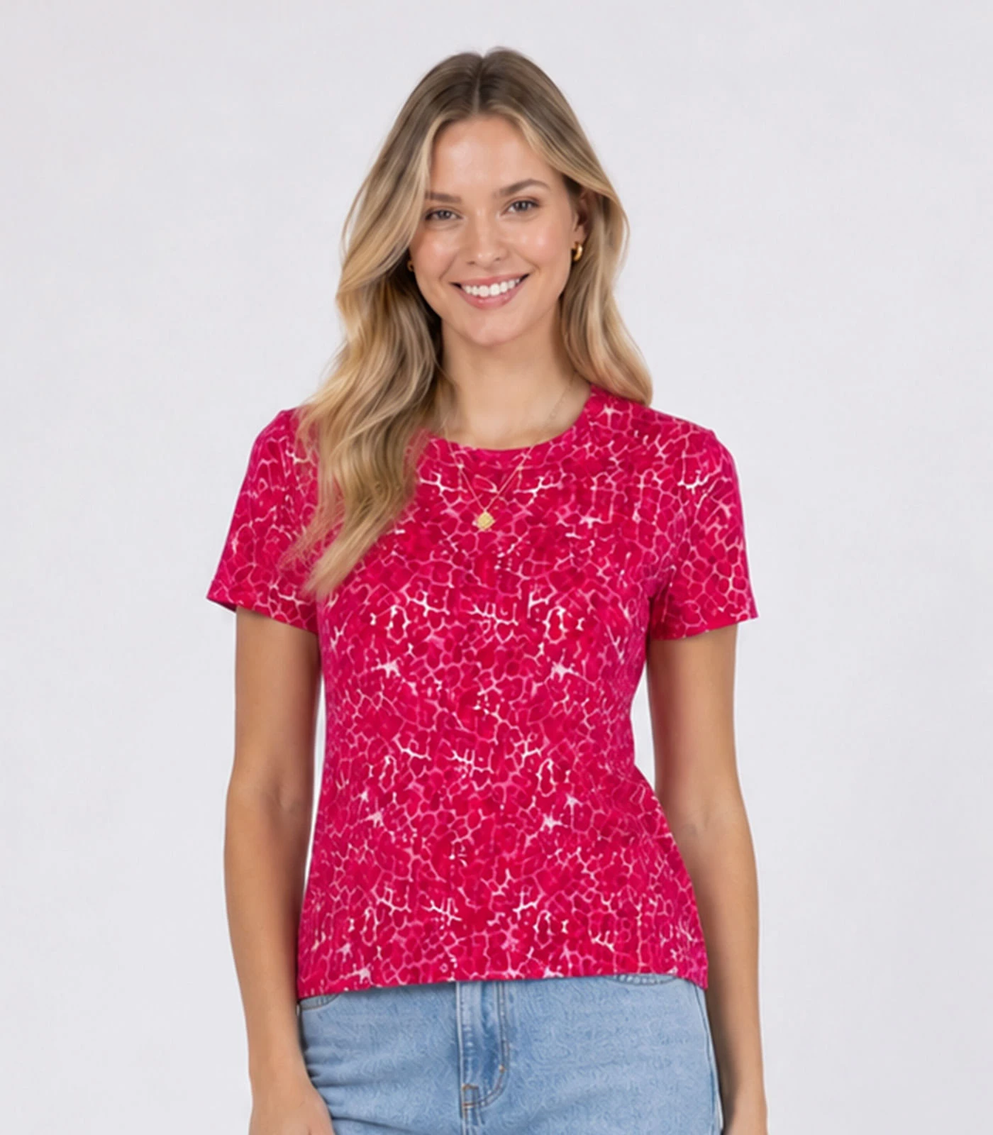 Blusa Feminina Estampada Infinita Cor Vermelho
