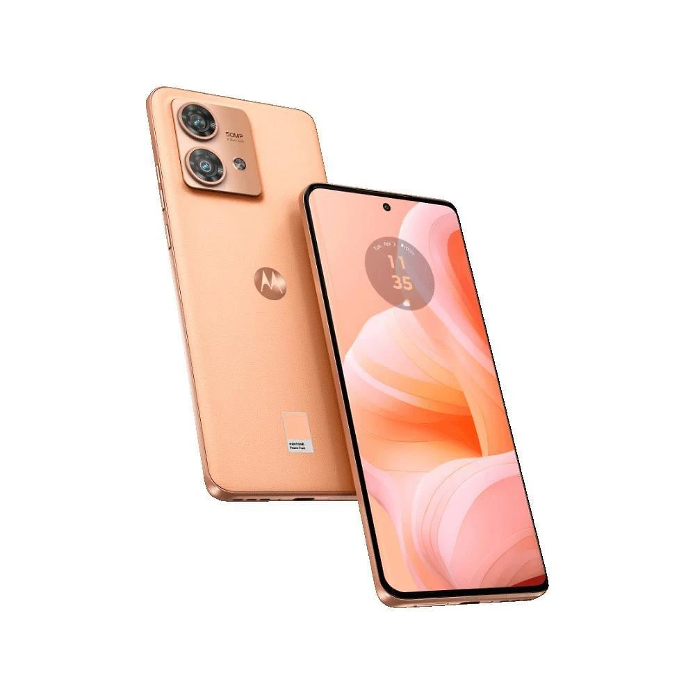 Smartphone motorola edge 40 neo 5g peach fuzz 256gb 10gb (8gb ram + 2gb ram boost) 50mp ultra-pixel ai camera ip68 nfc