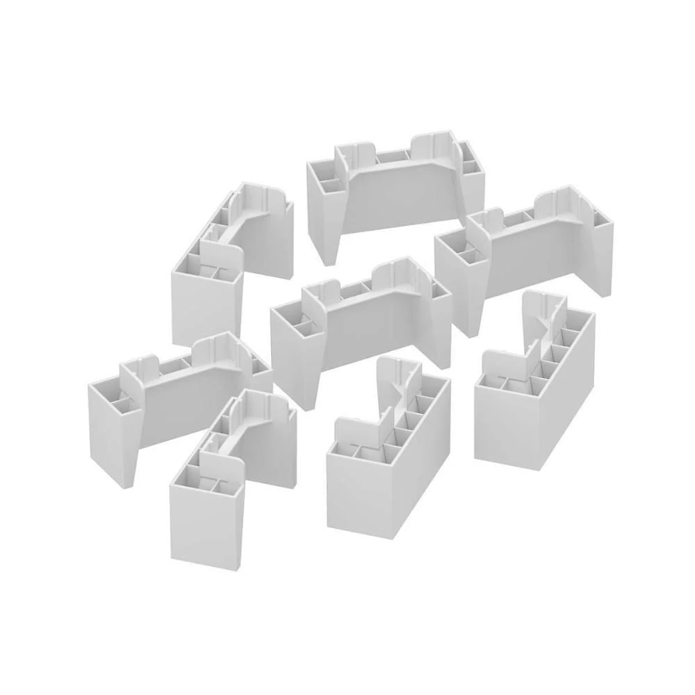 Multiuso Quarto Kit C- 8 Pés Pvc P- Balcão De Cozinha Branco - Henn