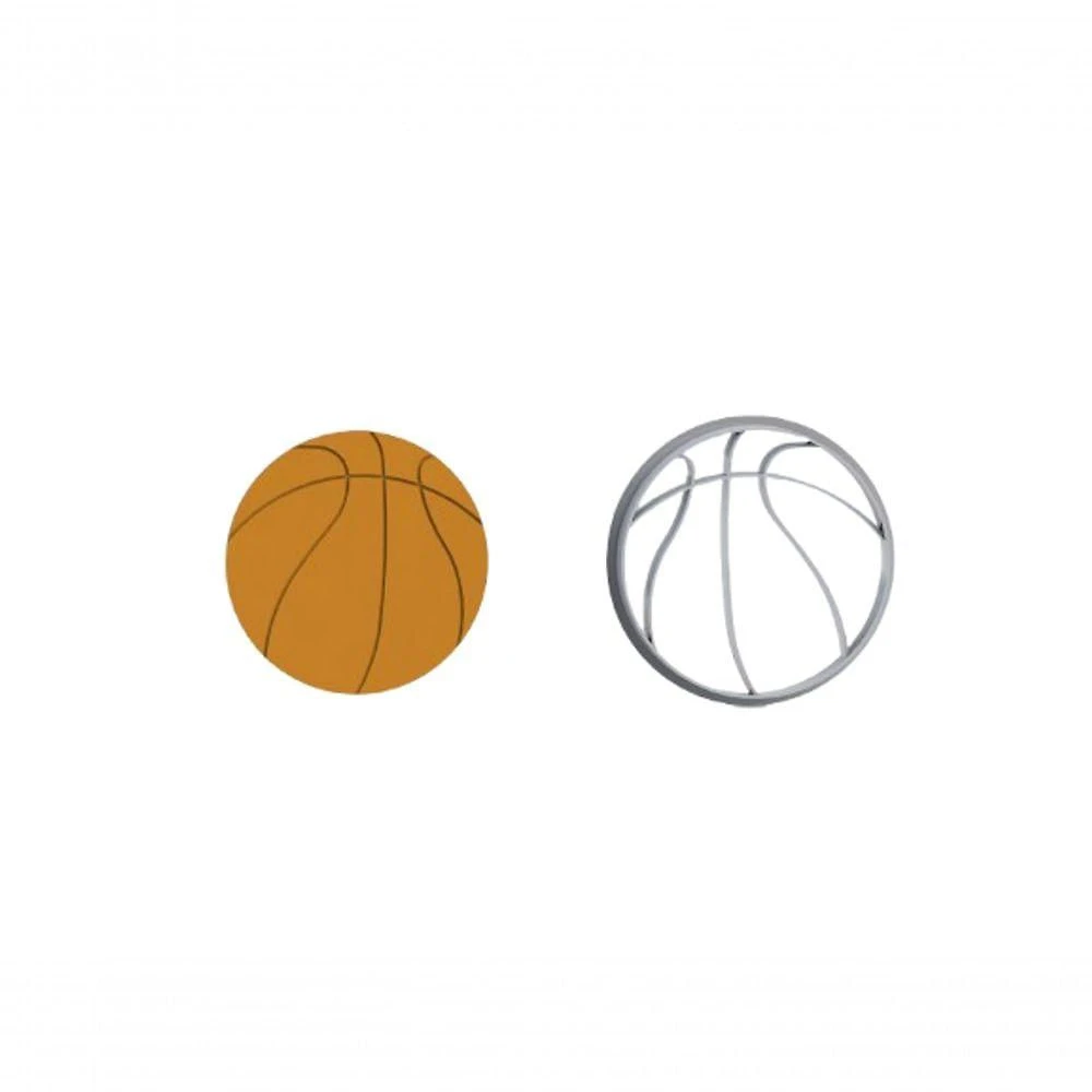 Cortador Bola de Basquete Plástico PLA 3CM Transparente HB Formas e Cortadores