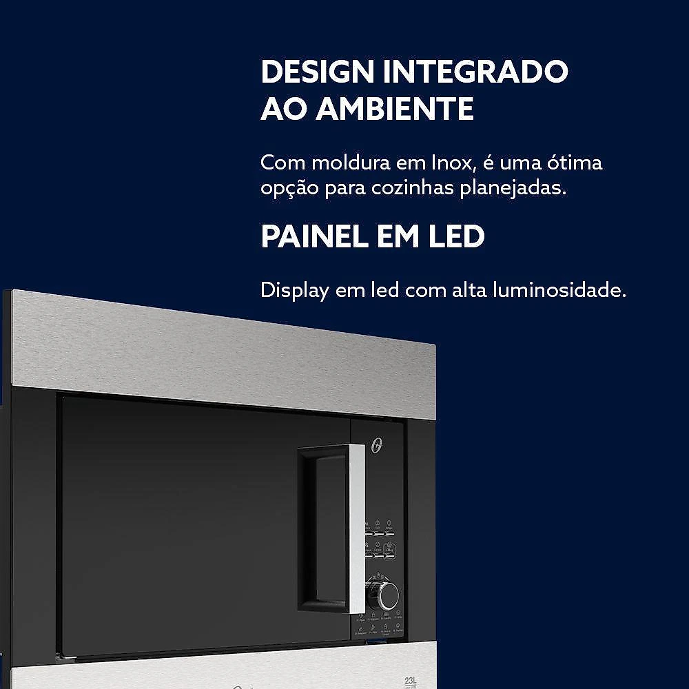 Forno Micro-ondas De Embutir Oster Black Inox 23L 110V
