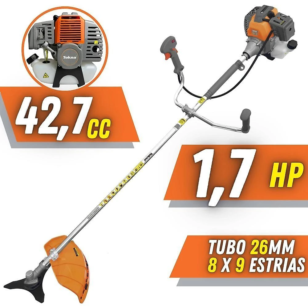 Roçadeira Tekna RL430P Plus com Lâmina 30CM 1700W 6 em 1 para Gramados à Gasolina
