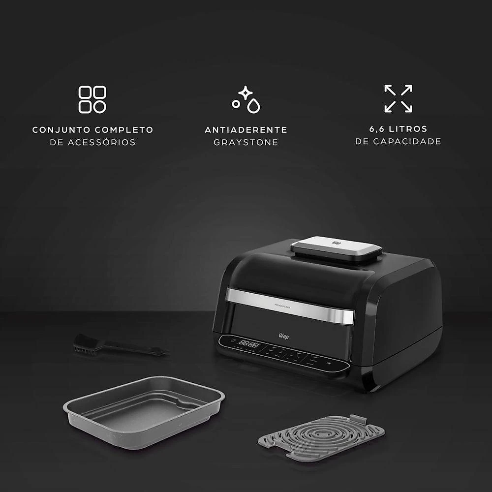 Fritadeira elétrica wap barbecue heat digital 6,6l prosdócimo wc ab1030 127v