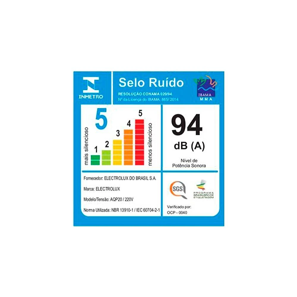 Aspirador de Pó e Água Electrolux Acqua Power AQP20, 1400 Watts, 10 litros - 220 Volts
