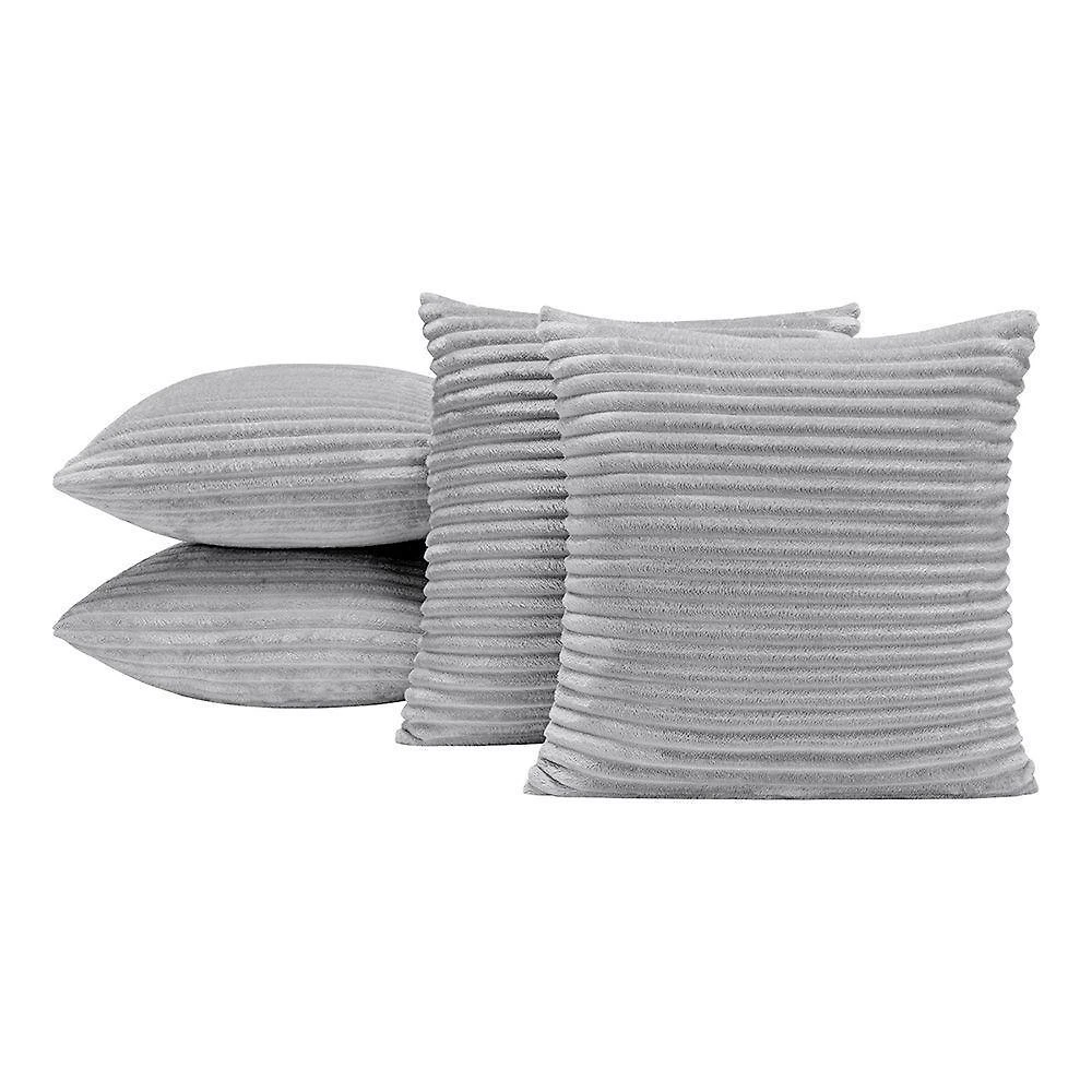 Capas De Almofadas Velvet Bariloche 45x45cm 04 Peças - Cinza