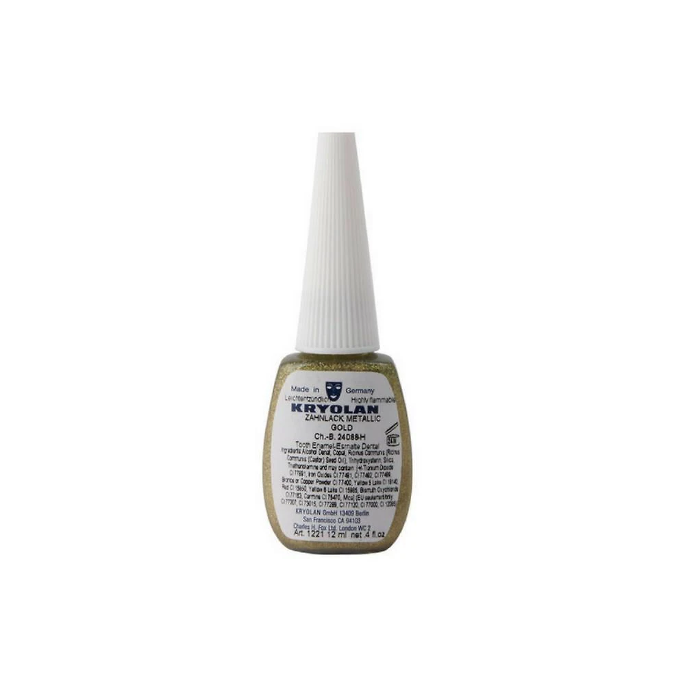 Miniatura Kryolan Tooth Enamel Esmalte de dente dourado 12 ml