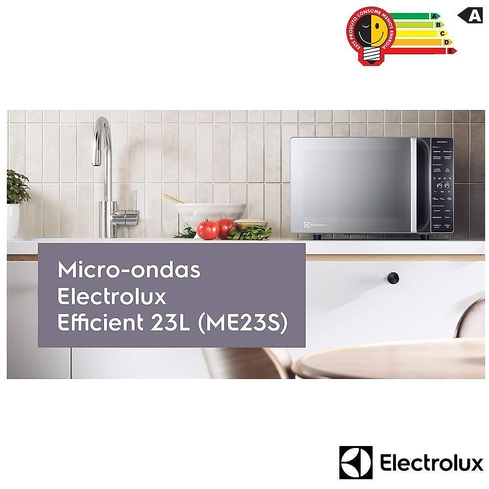 Micro-ondas Electrolux Efficient 23 Litros de Capacidade Prata - ME23S 110