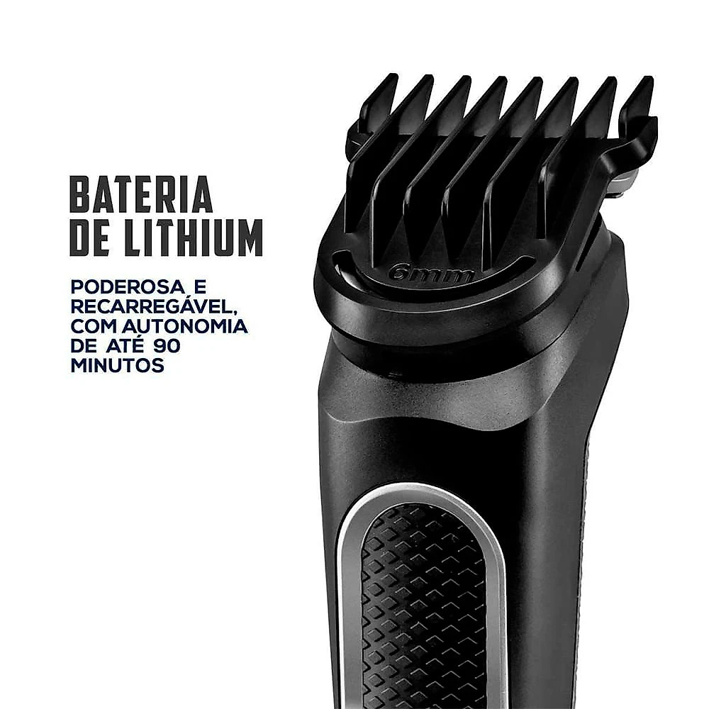 Aparador de Pelos Sem Fio Multigroom 7 em 1 BAP21P Britânia Preto - Bivolt