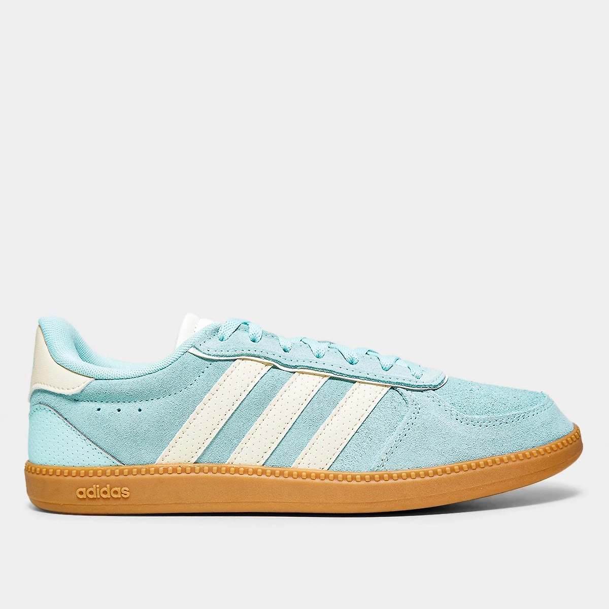 Miniatura Tênis Adidas Breaknet Sleek Suede Feminino Azul Claro+Branco - 34