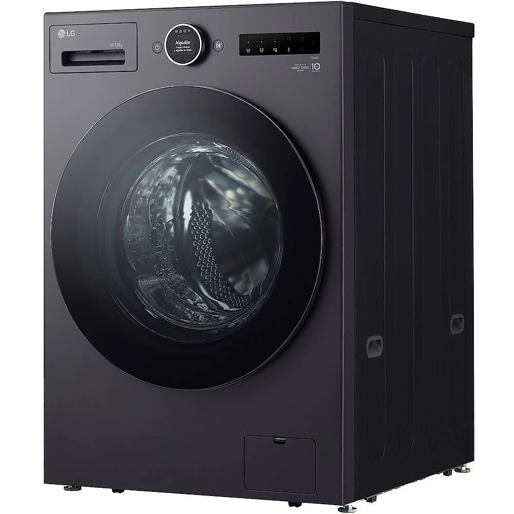 Lava e Seca WD18GNT 18Kg e 10Kg Front Load Automático AI LG Blkinox - 110V