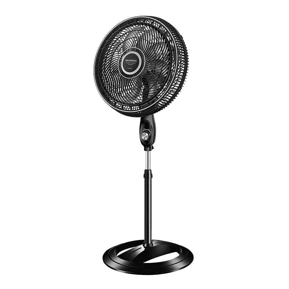 Ventilador de Coluna Mondial 140W 40cm 8 Pás 3 Velocidades Preto e Prata VSTF-40C-8P-BS 220V