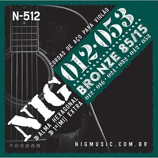 Encordoamento para violão aço .012 n512 nig