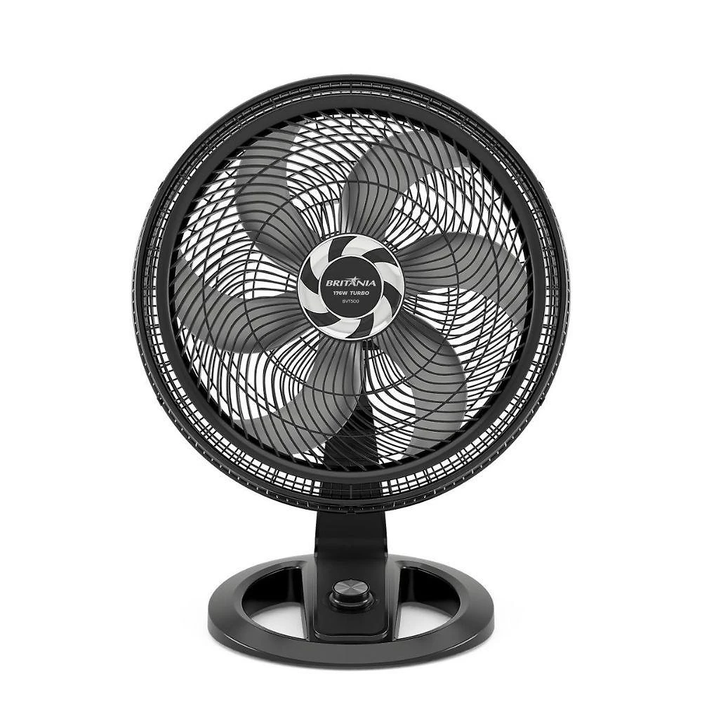 Ventilador De Mesa Britânia 2 Em 1 Maxx Force 6 Pás BVT500 Preto 110V