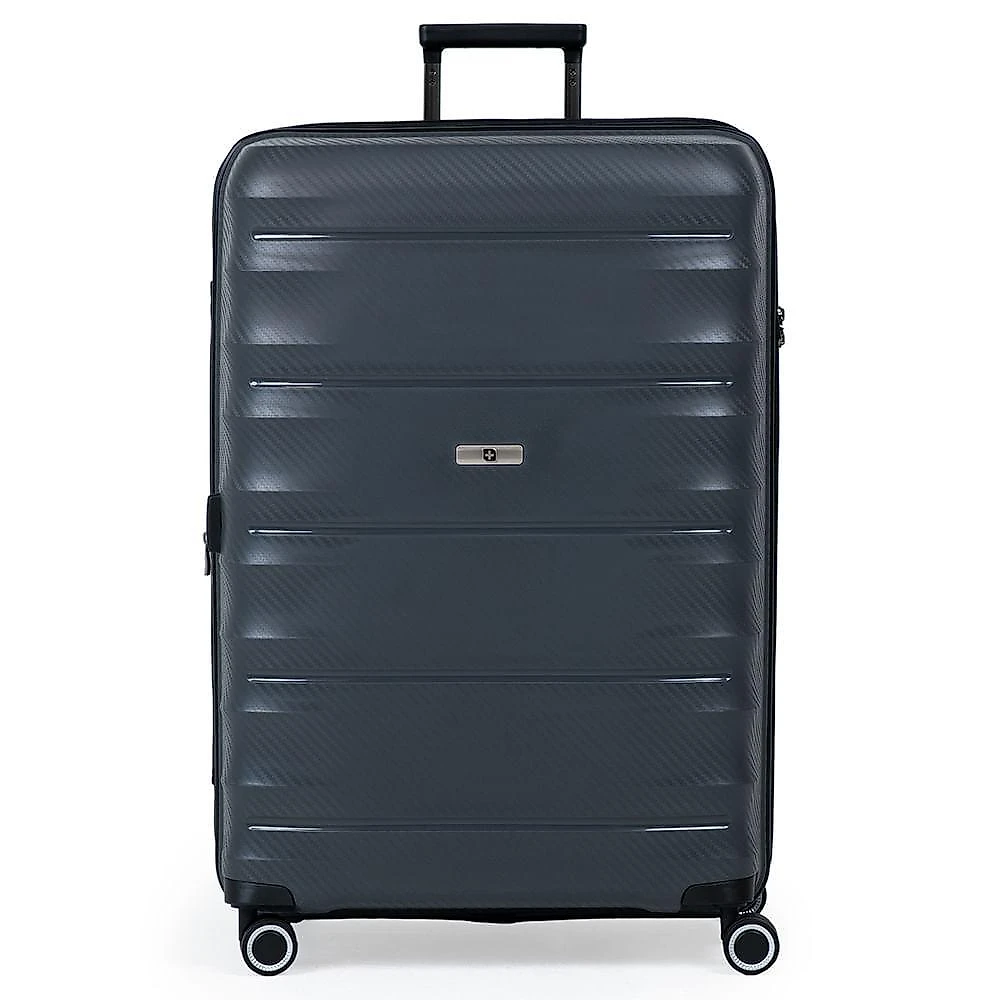 Mala grande polipropileno 4 rodas swissone genebra ii cinza g