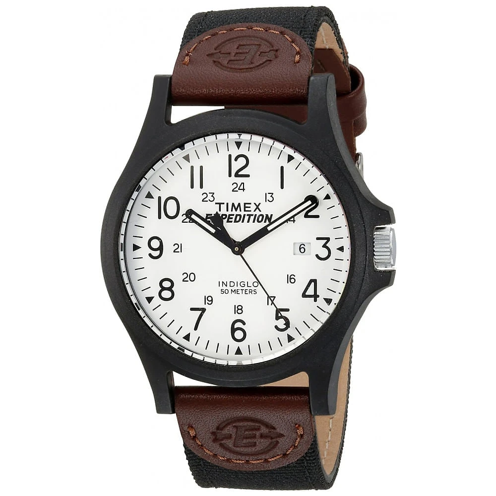 Relógio Masculino Analógico com Pulseira de Couro , Timex TW4B08200, Preto e Marrom