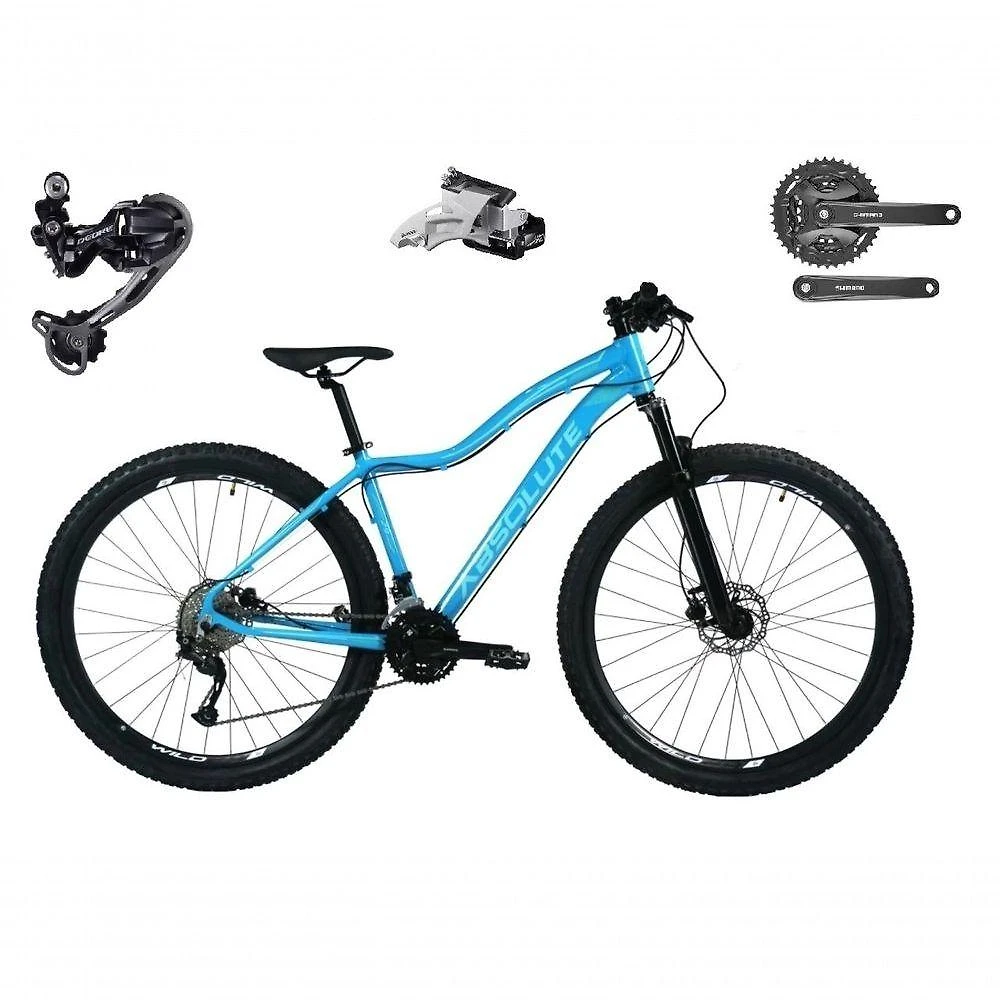 Bicicleta Aro 29 Absolute Hera Câmbios Shimano Deore E Altus 27v K7 Freio Hidráulico Garfo C-trava Azul 17