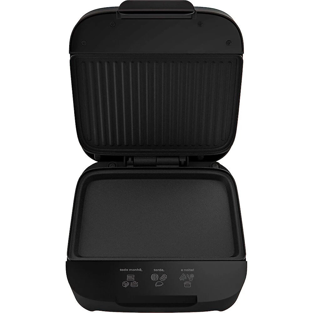 Grill Sanduicheira SAN400 Quadrada com Sistema de Fechamento Click Cadence Preto - 110V