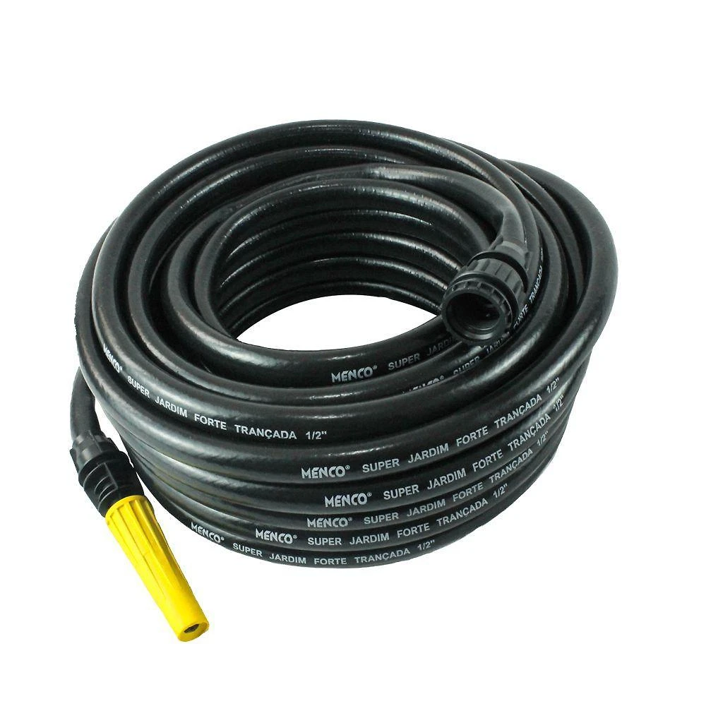 Mangueira Jardim Forte PVC 1/2 - 25m + Esguicho - Preto
