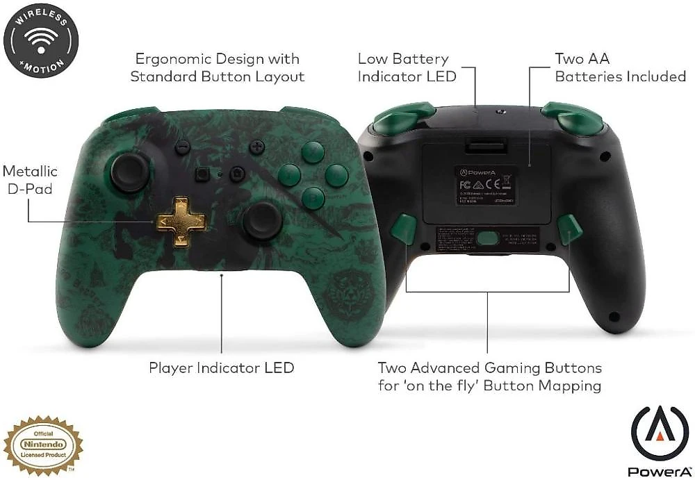 Controle PowerA Enhanced Wireless Link Silhouette - Switch