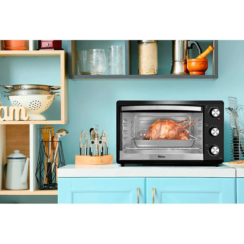 Forno Elétrico Philco PFE44P Dupla Resistência 44L Preto - 110 V
