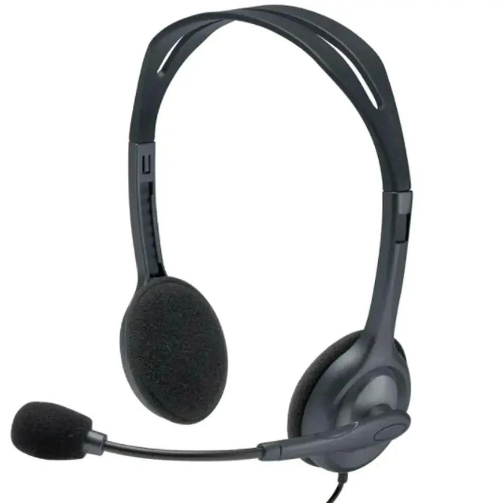 Headset Logitech H111 para Chamadas e Músicas com Som Estéreo e Microfone Bidirecional Conector 3,5