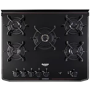 Fogão Dako 5 Bocas Magister com Mesa de Vidro e Acendimento Automático Bivolt - Preto