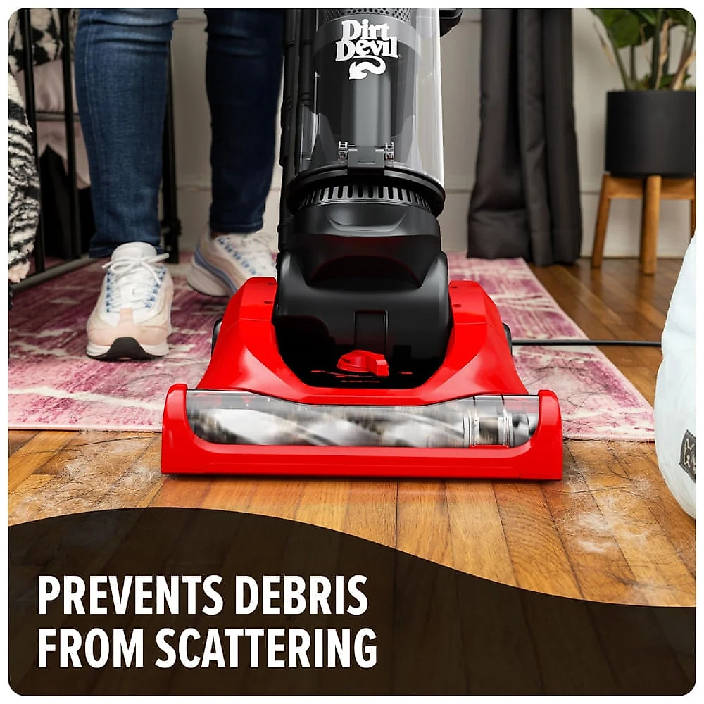 Aspirador de Pó com Fio sem Saco Ideal para Carpetes e Pisos Duros, 4 Níveis de Altura, 110V 600W, Dirt Devil U...